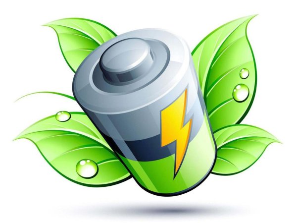 Батарейка на прозрачном фоне