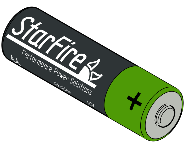 Значок батарейки АА