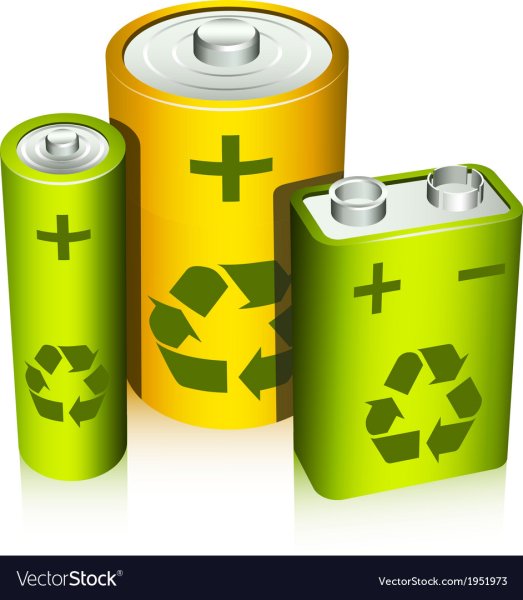 Значок переработки батареек