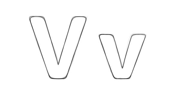 Буква v шаблон