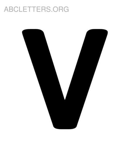 Черная буква v