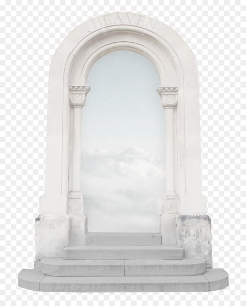 Арка каменная белая