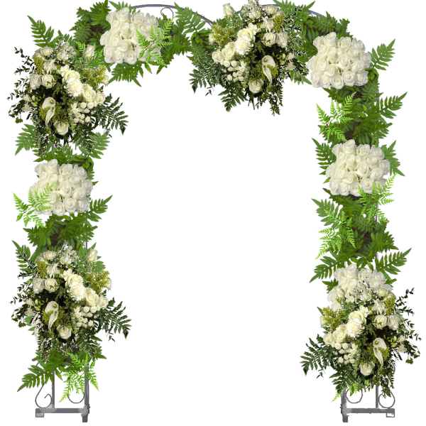 Цветочная арка на прозрачном фоне