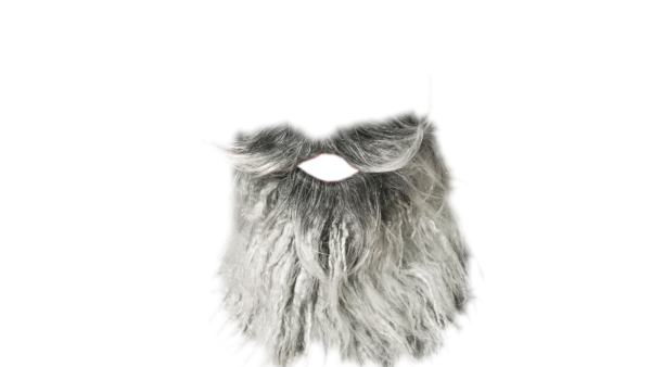 Борода на белом фоне