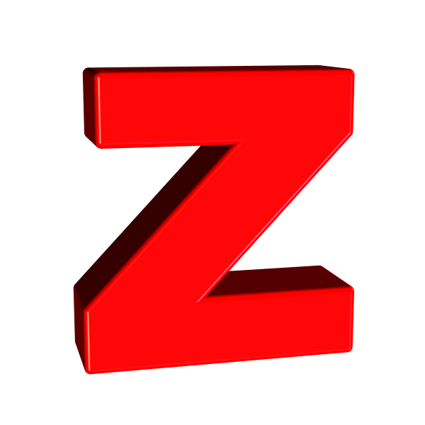 Объемная буква z