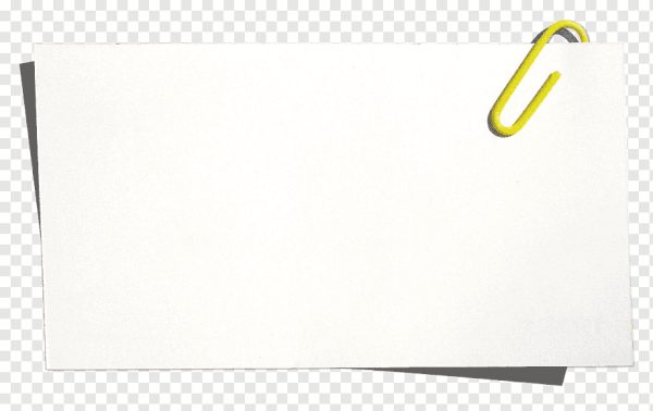 Белый листок со скрепкой