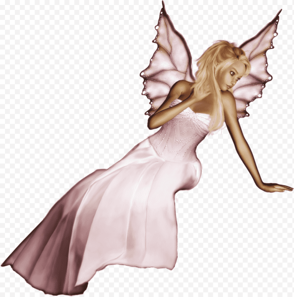 Сказочная Фея на белом фоне