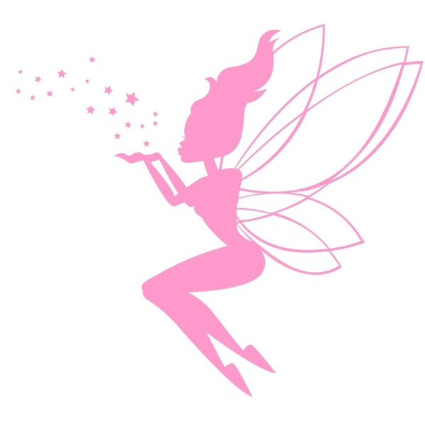 Силуэт феи с волшебной палочкой