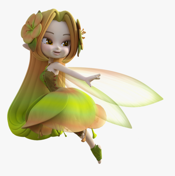 Сказочные феи на прозрачном фоне