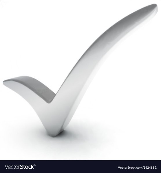 Белая галочка без фона