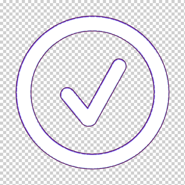 Галочка в круге белая