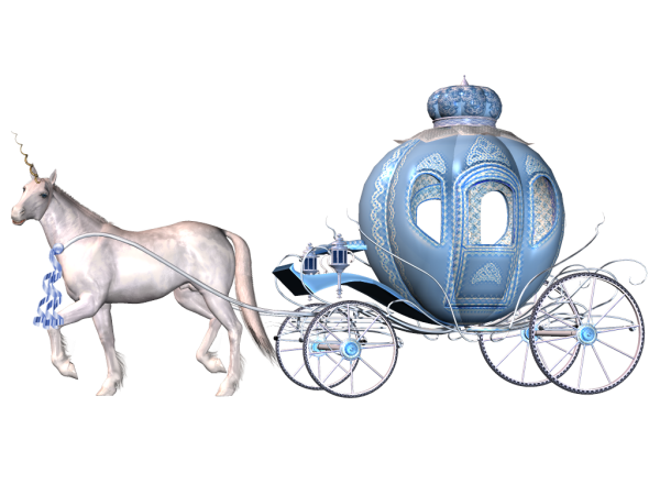 Карета на белом фоне