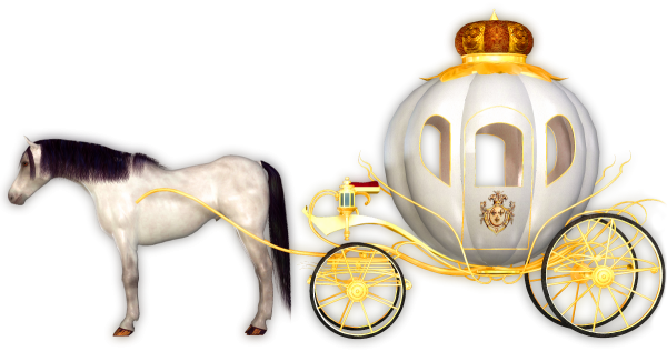 Карета на белом фоне