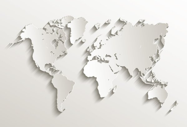 Карта мира стилизованная