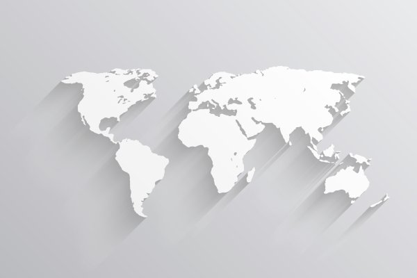 Карта мира белая