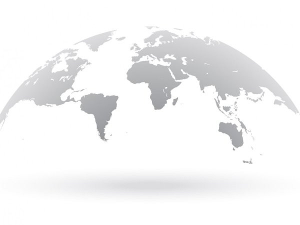 Карта мира на белом фоне