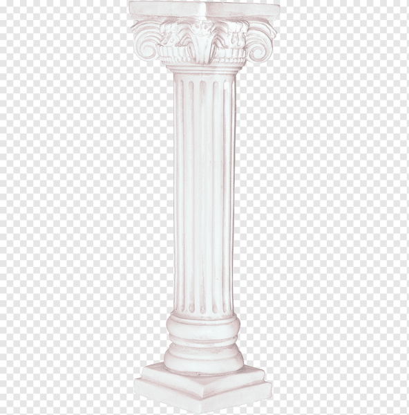 Колонна на белом фоне
