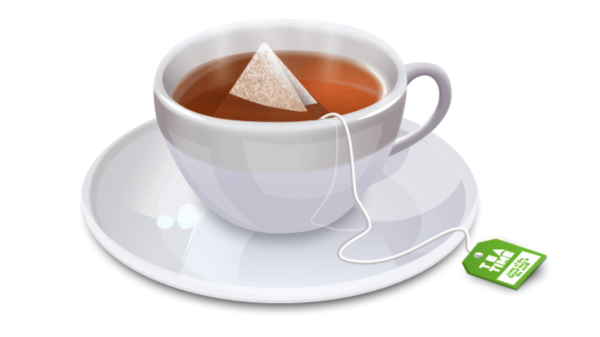 Чай на белом фоне