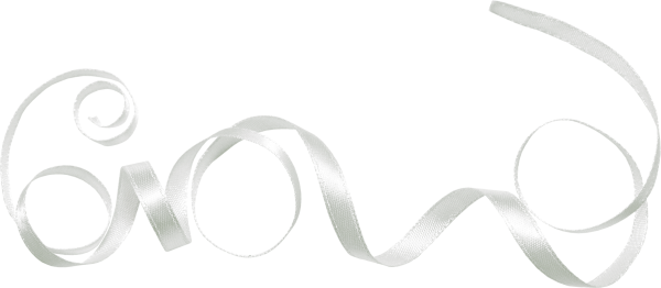 Белая ленточка на прозрачном фоне