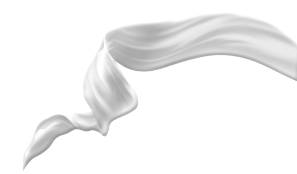 Белая ткань развевается