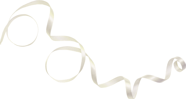 Белая ленточка на прозрачном фоне