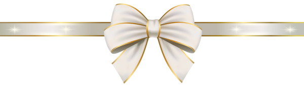 Белая лента с бантом