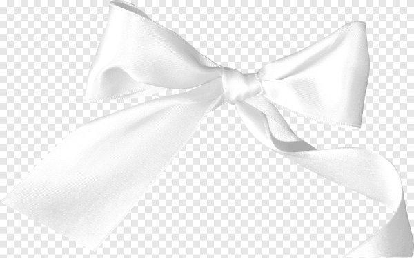 Белая ленточка на прозрачном фоне