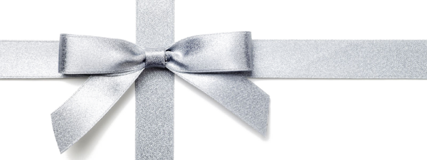 Серебристый бант