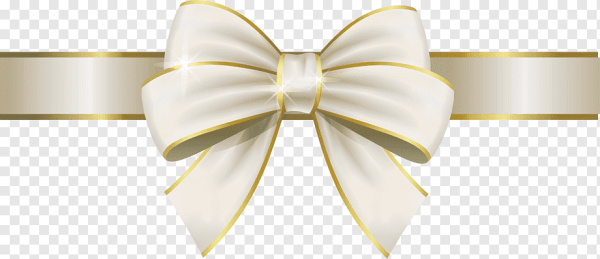 Белая лента с бантом