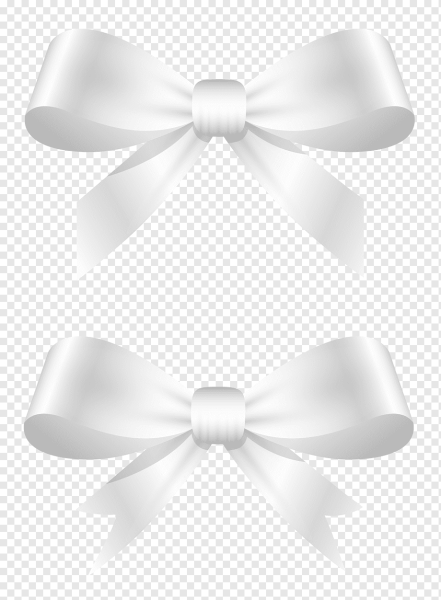 Белый бантик