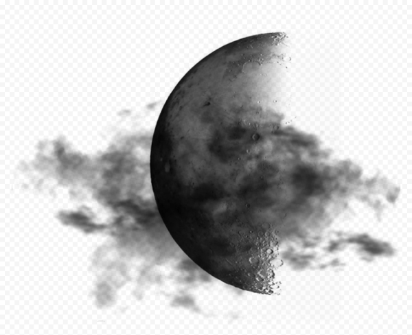 Полная Луна на прозрачном фоне