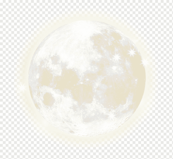 Луна на прозрачном фоне светящаяся