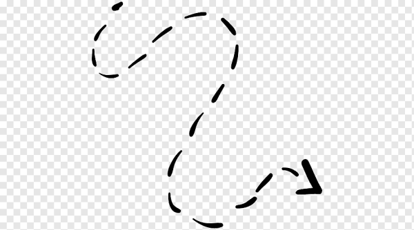 Пунктирная линия со стрелкой