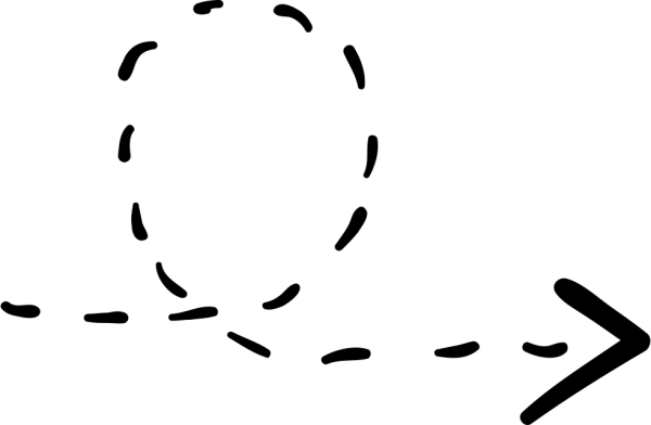 Стрелка пунктир без фона