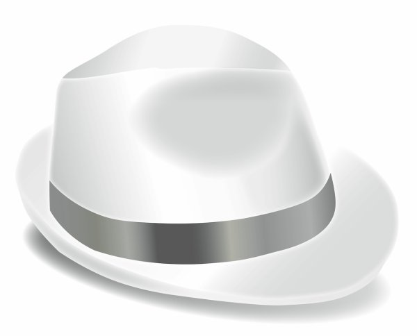 Шляпка на белом фоне