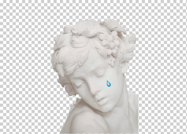 Скульптура на белом фоне