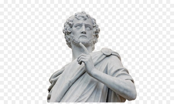 Античные статуи на прозрачном фоне