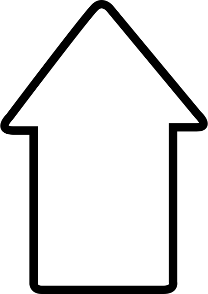 Стрелочка вверх белая