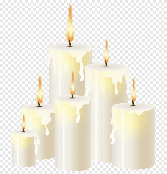 Свеча на прозрачном фоне