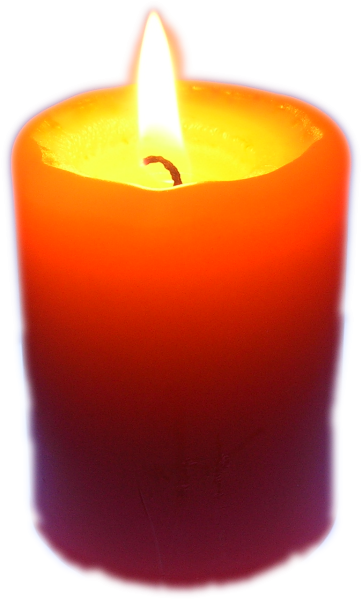 Свеча на прозрачном фоне