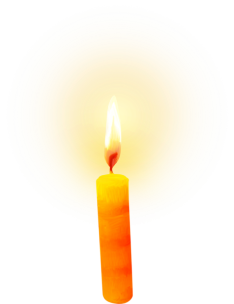 Церковная свеча на прозрачном фоне