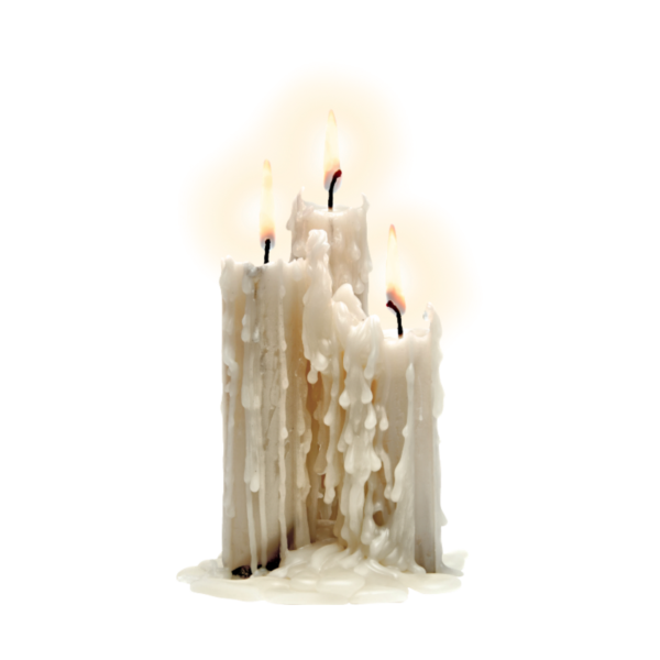 Свечка на белом фоне