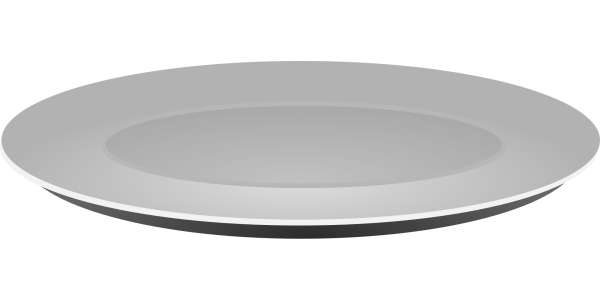 Тарелка сбоку вектор