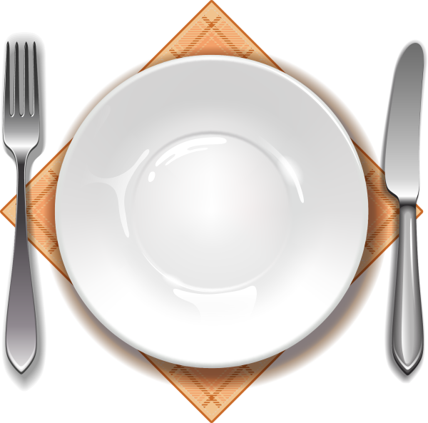 Тарелка с приборами