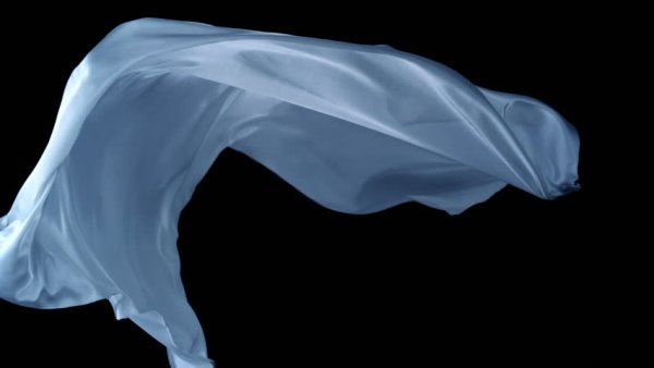 Ткань развевается на ветру