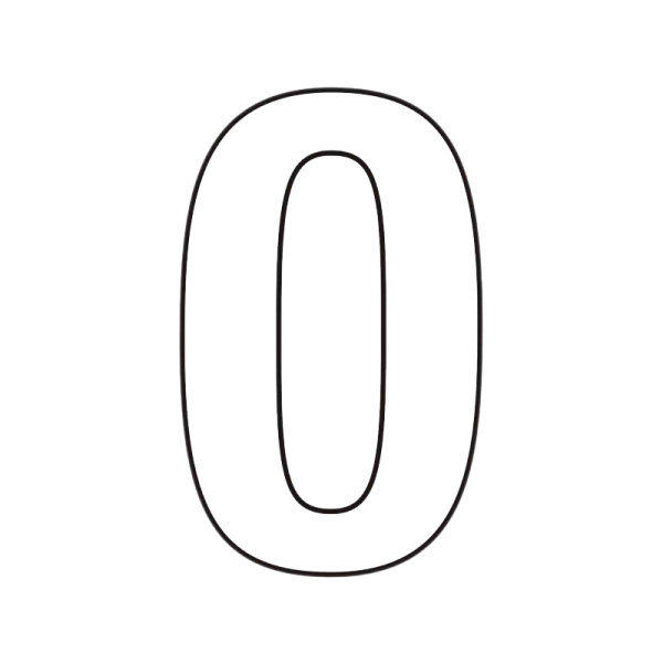 Цифра 0 для вырезания