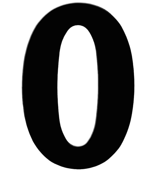 Цифра 0 на черном фоне