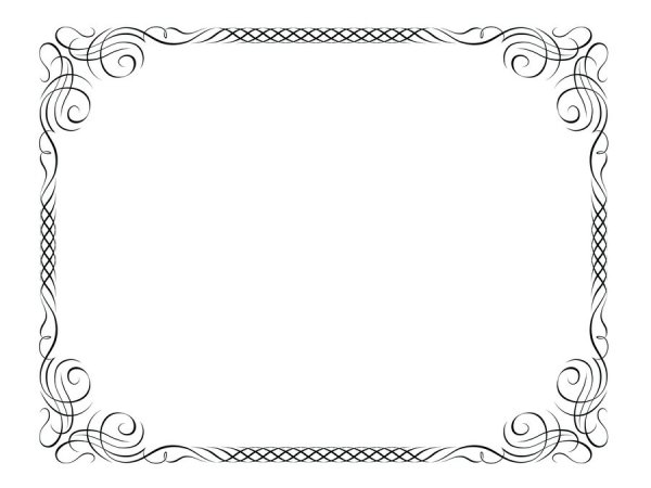 Узорные рамки для сертификатов