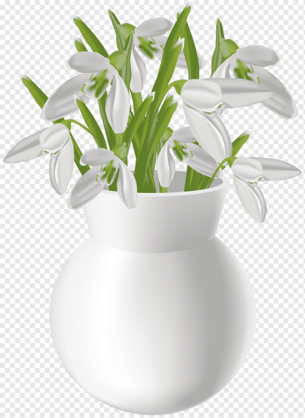 Ваза с подснежниками