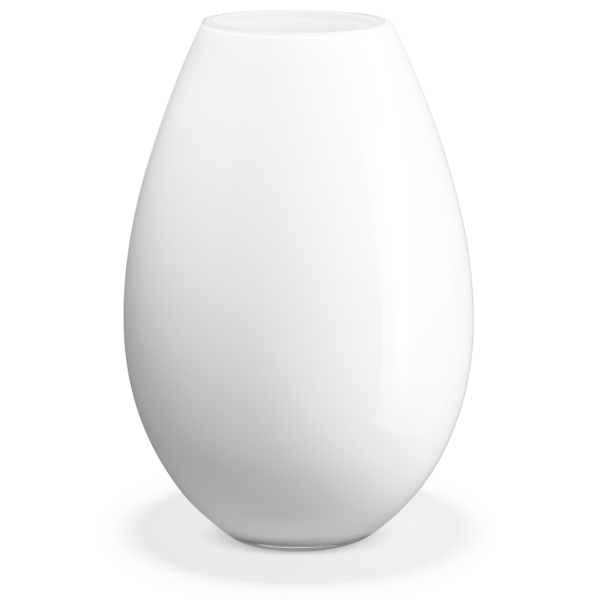 Белая стеклянная ваза